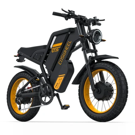 Електрофетбайк Coswheel GT20 PRO чорного кольору — двомоторний електровелосипед FATBIKE 2000W