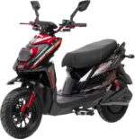 Електричний мопед Corso Hurricane 2500W 72V 40Ah чорний, потужний електроскутер з LED підсвіткою та гідравлічними гальмами