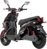 Електричний мопед Corso Hurricane 2500W 72V 40Ah чорний, потужний електроскутер з LED підсвіткою та гідравлічними гальмами