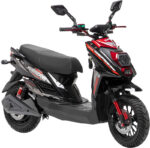 Електричний мопед Corso Hurricane 2500W 72V 40Ah чорний, потужний електроскутер з LED підсвіткою та гідравлічними гальмами