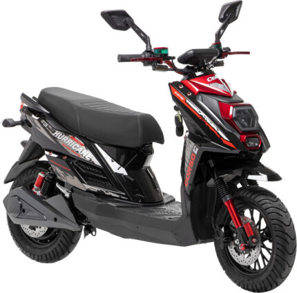 Електричний мопед Corso Hurricane 2500W 72V 40Ah чорний, потужний електроскутер з LED підсвіткою та гідравлічними гальмами