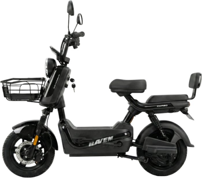 Електричний мопед Corso Raven 800W вигляд збоку