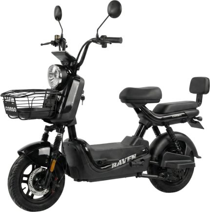 Електричний мопед Corso Raven 800W вигляд збоку
